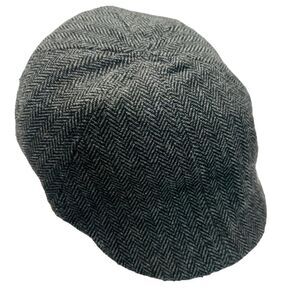 Weatherproof Vintage Gray Herringbone Newsboy Cap Size M/L